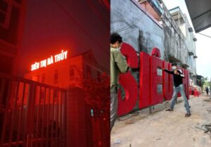 Biển alu chữ nổi